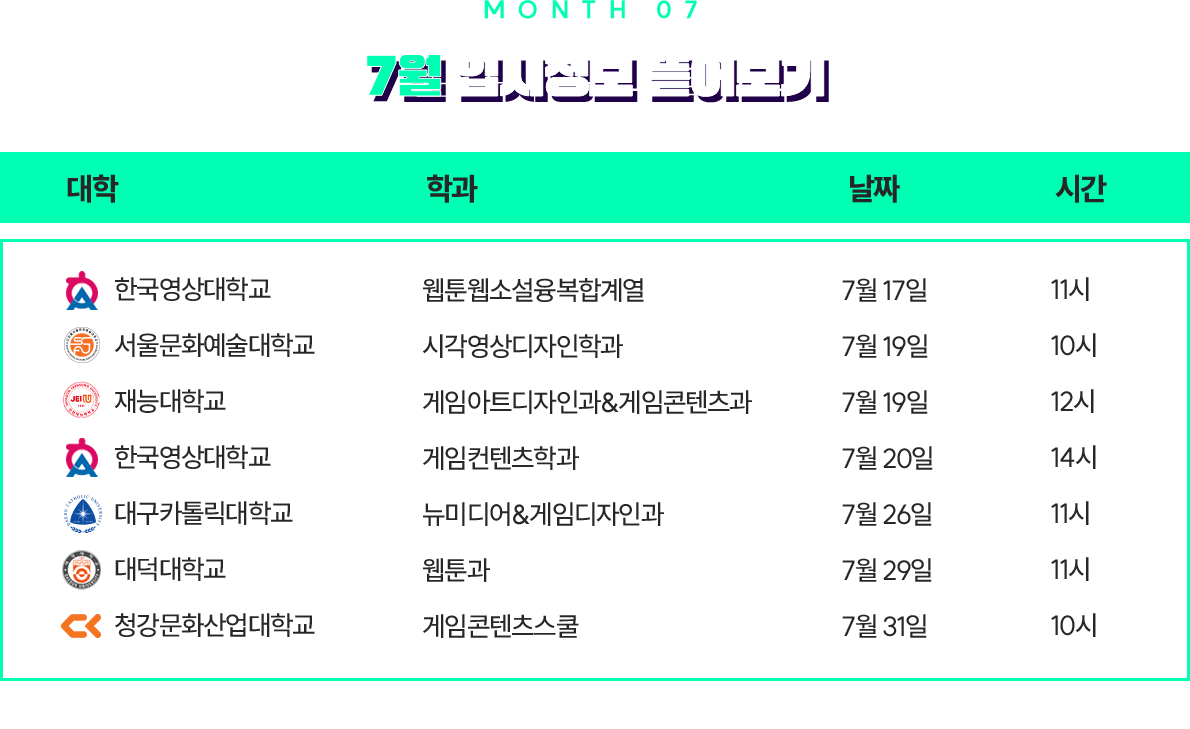 릴레이 대학설명회